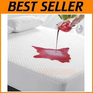 King Size Washable Mattress Pad, Noiseless Beehive Protector - Picture 1 of 10