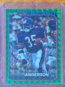 2024 Topps Chrome #25 Neal Anderson GREEN Geometric #49/99 Chicago Bears - Picture 1 of 2