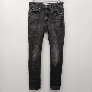 Calvin Klein Dark Grey Skinny Jeans W29 L32 Ladies Button Fly Low-Rise RMF17-ER - Picture 1 of 10