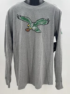Rarität Philadelphia Eagles Retro Logo Grau Langarm SHIRT Nike Herren Größe L - Bild 1 von 6