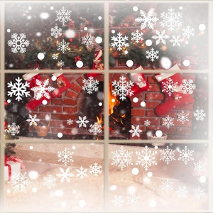 Snowflake Window Clings for Glass Windows Snow Spray, 321PCS Christmas Window Cl - Picture 1 of 12