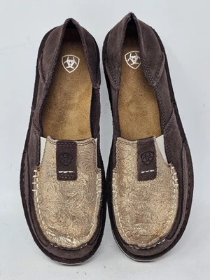 Ariat Shoes Womens Size 7.5 Brown Gold Cruiser Slip On Leather Comfort - Image 1 of 4