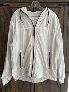 Calvin Klein Windbreaker Jacke Damen weiß gefüttert Kapuze leicht - Bild 1 von 13