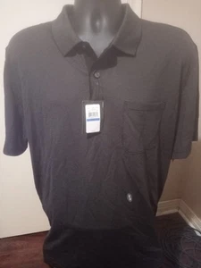Nueva Camisa Polo Van Heusen Flex Elástica Natural Para Hombres XL Negra Calce Clásico S/S Nueva con Etiquetas - Imagen 1 de 11