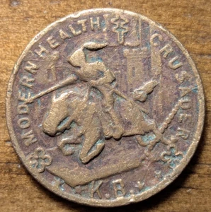 Modern Health Crusader National Tuberculosis Association Token or Pinback Button - Picture 1 of 4