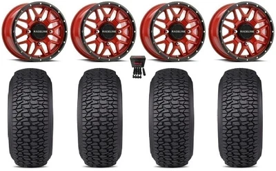 Raceline Krank 14" Wheels Red 30" Regulator 2 Tires Polaris Sportsman / RZR / - Image 1 of 4