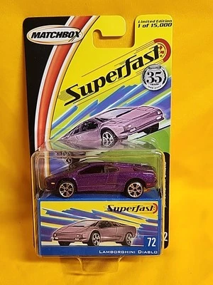 MATCHBOX SUPERFAST 35 AÑOS Lamborghini Diablo #72 Púrpura LIMITADO 🔥Stock D Foto 1 de 4