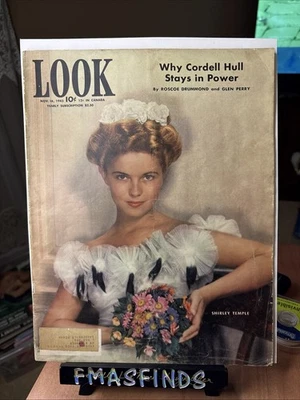 MD2 1943 SHIRLEY TEMPLE Nov 16 LOOK Magazine Vintage  Foto 1 de 4