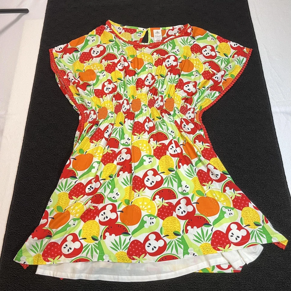 Vestido Disney Fruit Mickey Mouse Mujer L Cubrir Caftán Verano Túnica Crucero Foto 1 de 4