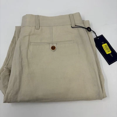 Polo Ralph Lauren Mens 32x30 Beige Linen Silk Blend Classic Fit Pants NWT - Image 1 of 4