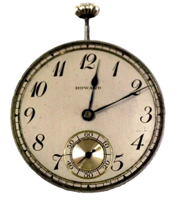 E.Howard Watch Company Taschenuhr 17j Uhrwerk Zifferblatt und Zeiger - Bild 1 von 6