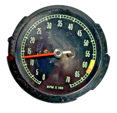1965-1967 Chevrolet Corvette C2 тахометр калибр 6000 красная линия OEM деталь 6412222 - Изображение 1 из 4