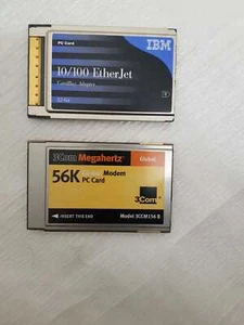 EtherJet scheda PC Card 32bit + Modem 56K Pc Card 3CCM156B - Foto 1 di 2