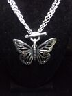 Fossil Butterfly Necklace Toggle Style