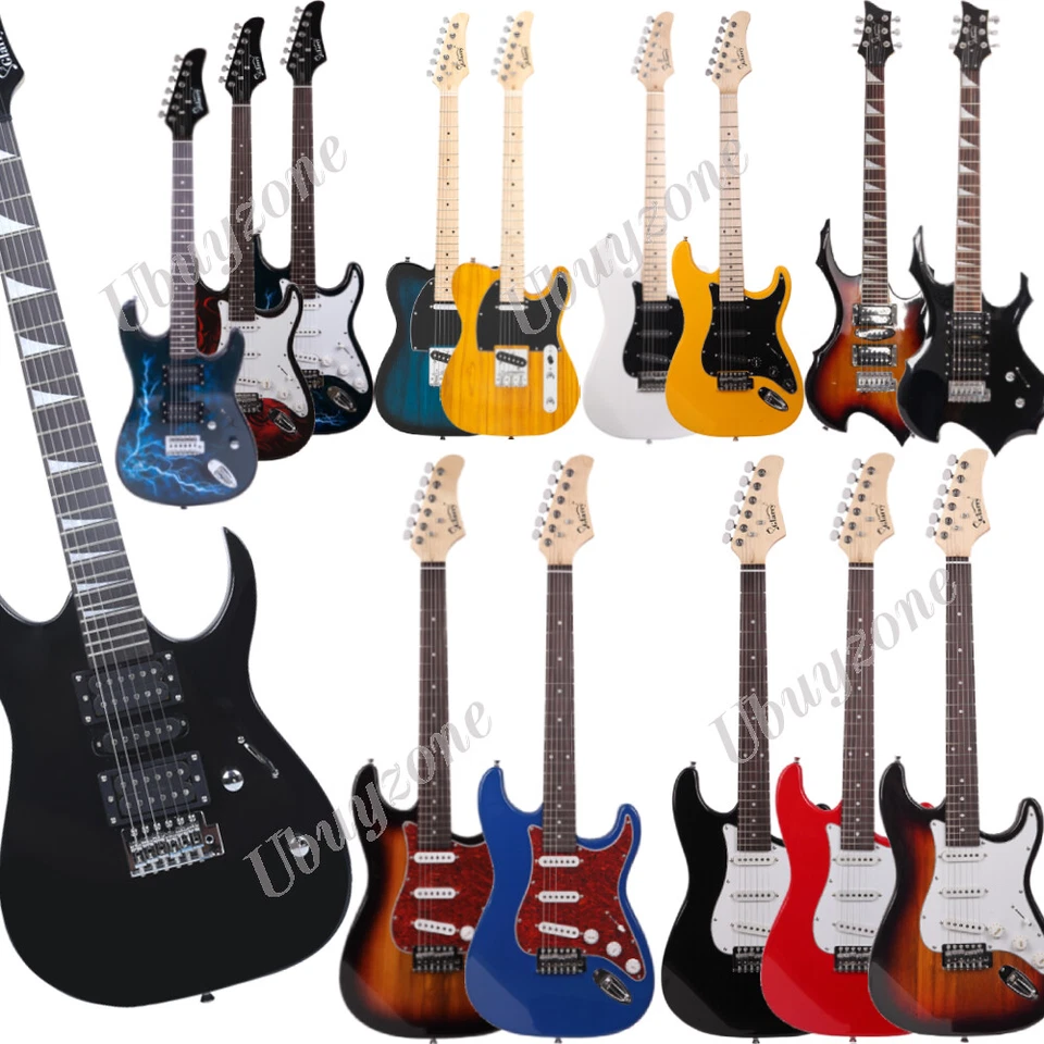 New Glarry Multi-Style Electric Guitar Full Set with Bag Pick Wire Tool Strap - Image 1 of 1