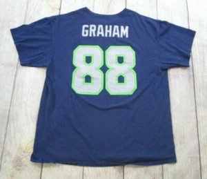 NICE Seattle Seahawks Jimmy Graham #88 Blue NFL T-Shirt Jersey Men's size XL - Picture 1 of 4