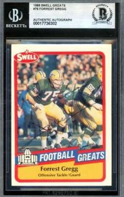 Forrest Gregg Beckett BAS Signed 1989 Swell Greats Autograph - Image 1 of 2