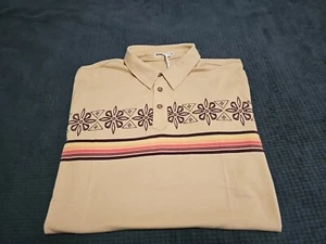 Marine Layer Archive Preston Polo Hawaiian Yellow Vintage Stripe Golf/Polo Shirt - Picture 1 of 12