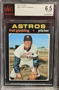 1971 Topps Fred Gladding #381 BVG 6.5 EX-MT+ Houston Astros Vintage MLB Cards - Picture 1 of 3