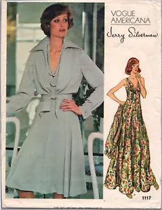 Giacca abito da sera vintage Vogue 1117 designer Jerry Silverman taglia 12 B34 TAGLIO - Foto 1 di 2