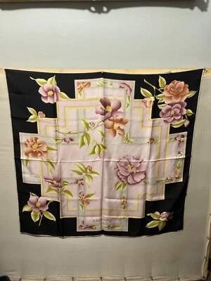 Bufanda de seda floral LEONARD Paris en buen estado - 34 x 34.  D2 Foto 1 de 3