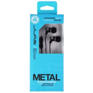 JLab Metal Rugged Earbud Headphones with In-Line Microphone - Black - Picture 1 of 1