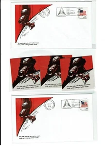 Apollo 11 Rockwell International 20.07.1979 Anniversary Space 2 Hüllen + 3 Etiketten - Bild 1 von 2