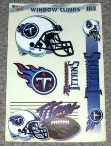 Vintage .. WinCraft Sports NFL Football TENNESSEE TITANS Window Clings Decals - Picture 1 of 3