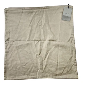 West Elm Luster Velvet Natural Sand Stone Light Beige Pillow Cover NWT 20x20 - Picture 1 of 8