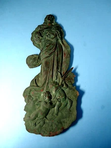 Very Old Copper Madonna & Cherubs from Basilica Cathedral of Arequipa, Peru - Picture 1 of 8