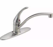 Delta Faucet Foundations Single-Handle Kitchen Sink Faucet, Stainless B1310LF-SS