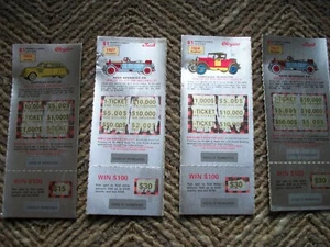 PA. LOTTERY ANTIQUE VEHICLE TICKETS-SCRATCHED  OFF  BUT IN GOOD CONDITION!!!!!! - Picture 1 of 1