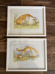 Vintage 1994 Anita Jeram "Guess How Much I Love You" Kunstdrucke mit Rahmen 2er Set - Bild 1 von 8