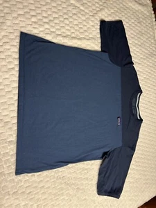 Patagonia Cotton in Conversion Mens Two Tone Blue T-Shirt Size Large Shirt - Picture 1 of 8