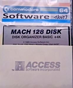 COMMODORE 128 -- MACH 128 DISK ORGANIZER BASIC +4K (ACCESS SOFTWARE - DISK) - Bild 1 von 2