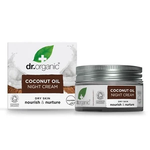 Dr Organic Coconut Night Cream, Vegan, Paraben&SLS-Free,Certified Organic,50ml - Picture 1 of 6