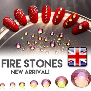 FIRE STONES RHINESTONES CRYSTAL PIXIE 3D NAIL ART SALOON MINI DIAMOND ROSE GOLD - Picture 1 of 10