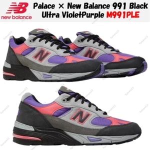 Palace × New Balance 991 Black Ultra VioletPurple M991PLE Men's Size - Picture 1 of 7
