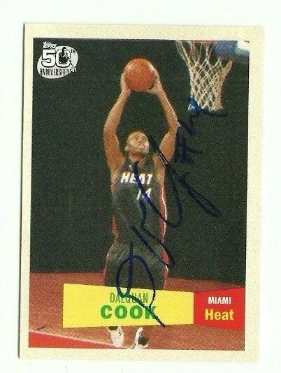 Daequan Cook 2007-08 Topps signed auto autographed card Heat - Image 1 of 1