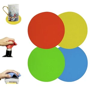 4 Pcs Rubber Jar Opener Bottle Gripper Non-Slip Pad Can Opener for Seniors - Picture 1 of 6