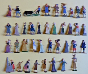 Plats d'étain - Zinnfiguren : 38 personnages civils du moyen-âge - Foto 1 di 2