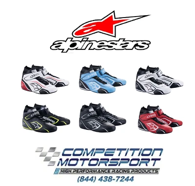 Alpinestars Tech-1 T v3 Auto Racing Shoes Authorized USA Dealer - FREE SHIPPING - Image 1 of 4