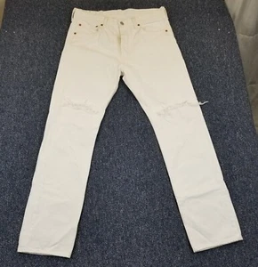 VTG Levi's 501 Jeans Men's 32x32 White Y2K Distressed Grunge Skater Punk - Picture 1 of 15