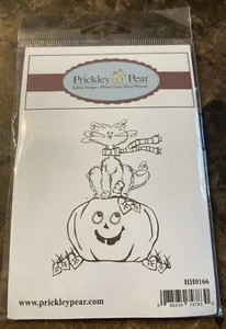 Nuovo timbro in gomma PIR PRICKLEY PEAR Halloween gatto su Jack 'o lanterna HH0166 - Foto 1 di 2