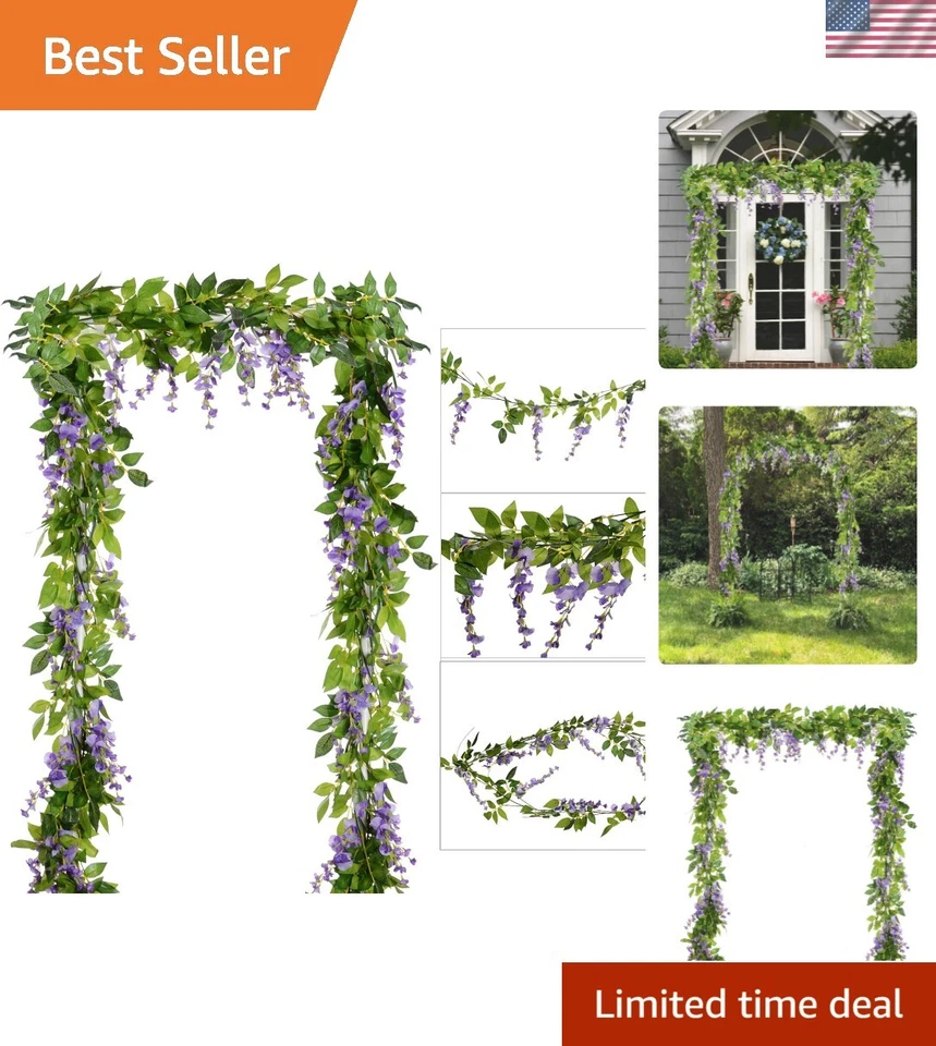 DearHouse artificial wisteria vine garland