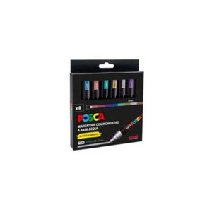Marcatore Uni Posca PC5M - punta media 1,8-2,5 mm - colori assortiti metal - Uni - Foto 1 di 1