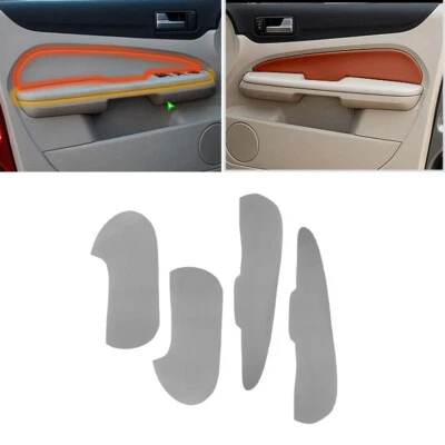 Cubierta de paneles de manija de puerta de cuero gris 4* para Ford Focus 2005 2006 2007 2008 Foto 1 de 4