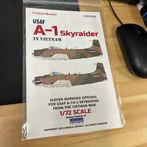 1/72 Caracal Decals #72130 USAF A-1 Skyraiders In Vietnam - Picture 1 of 2