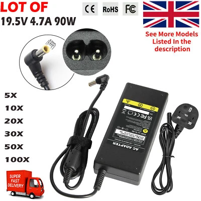 LOT OF 90W AC Adapter Charger For Sony Vaio/Bravia KDL-42W654A Power Supply Cord - Image 1 of 4