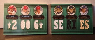 07 Topps Triple Threads Double Combo Relics #35 2006 Series Pujols Edmonds + /18 - Image 1 of 2